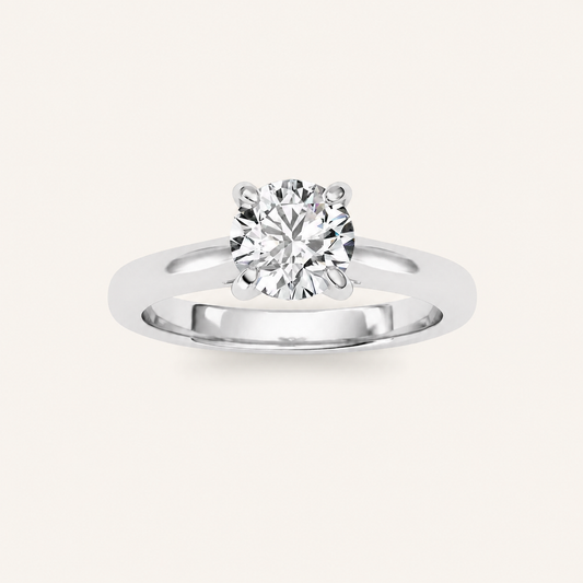 2CT Round Cut Lab Grown Diamond Solitaire Ring