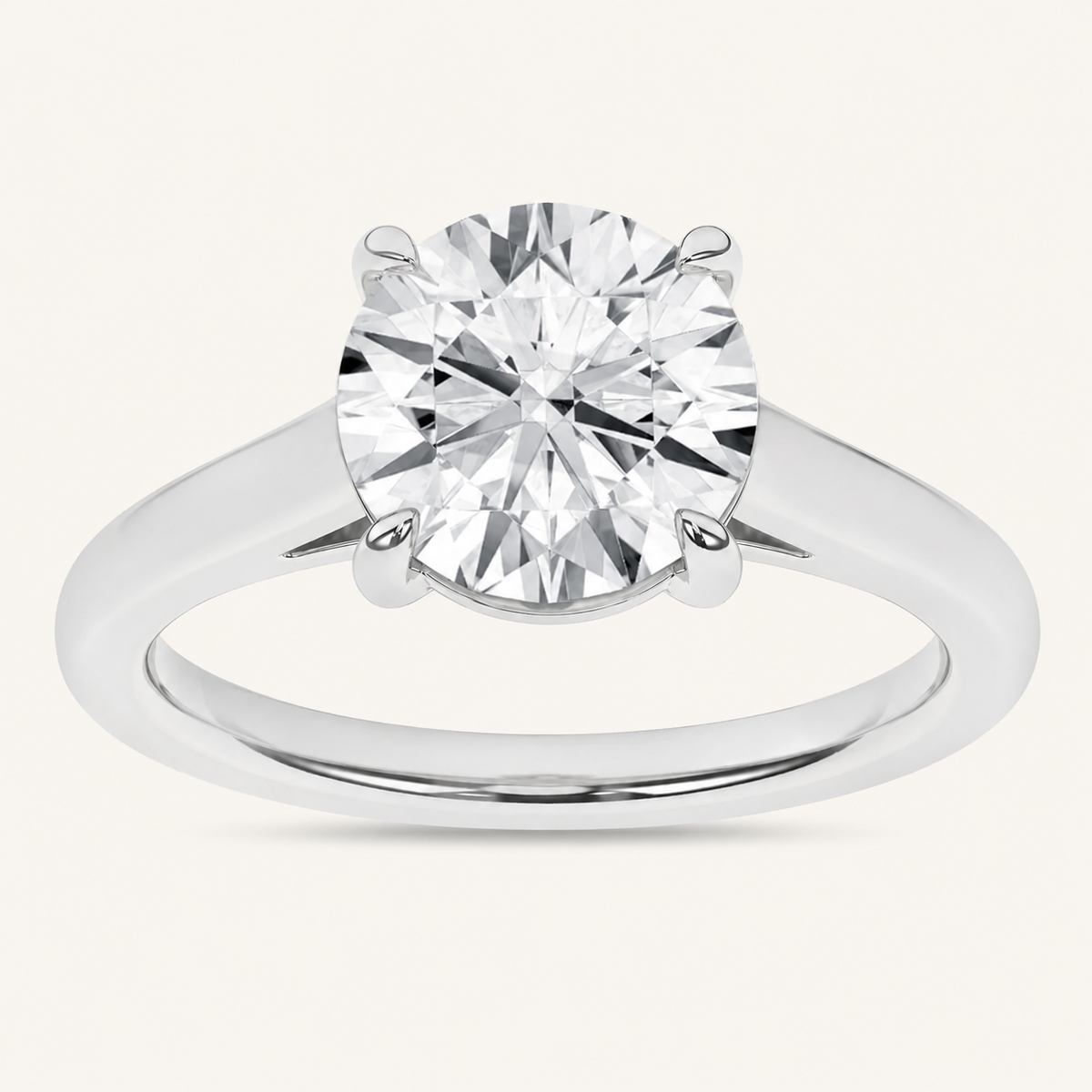 0.50CT Round Cut Lab Grown Diamond Solitaire Ring