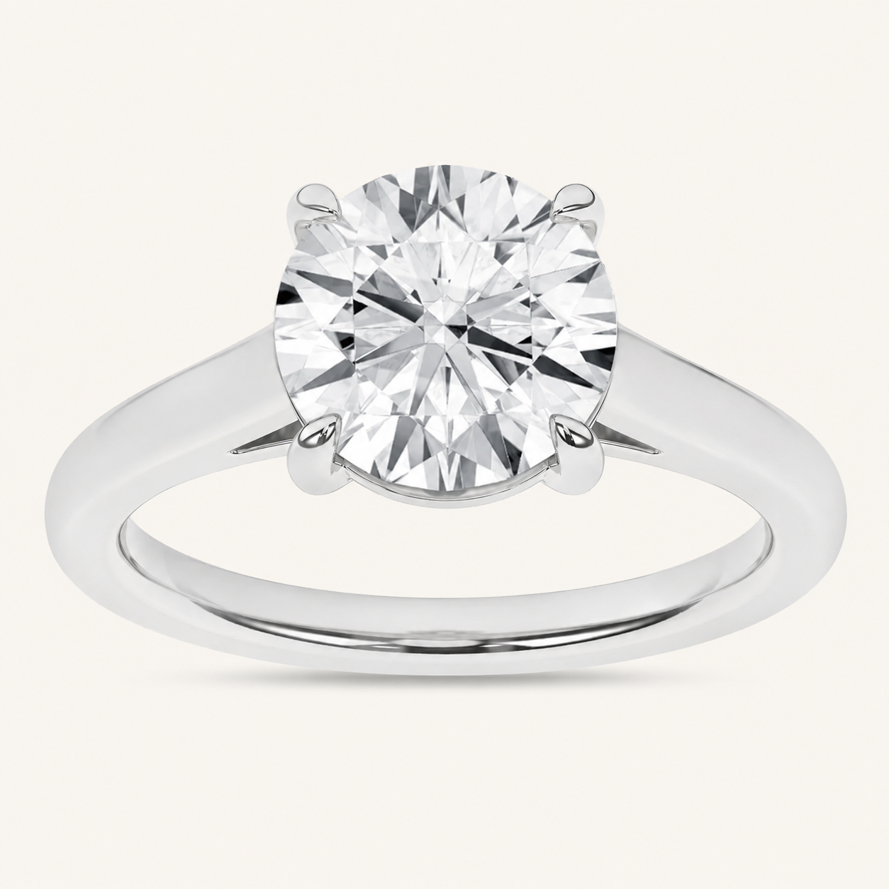 0.50CT Round Cut Lab Grown Diamond Solitaire Ring