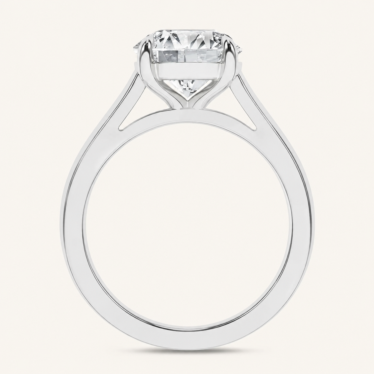 0.50CT Round Cut Lab Grown Diamond Solitaire Ring