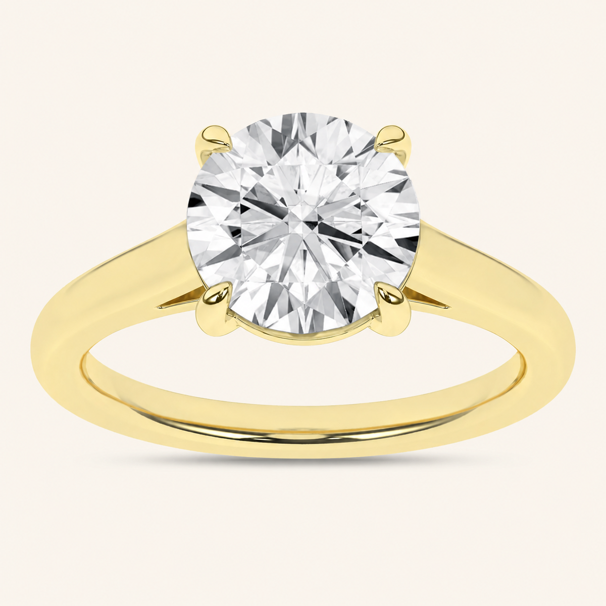 0.50CT Round Cut Lab Grown Diamond Solitaire Ring