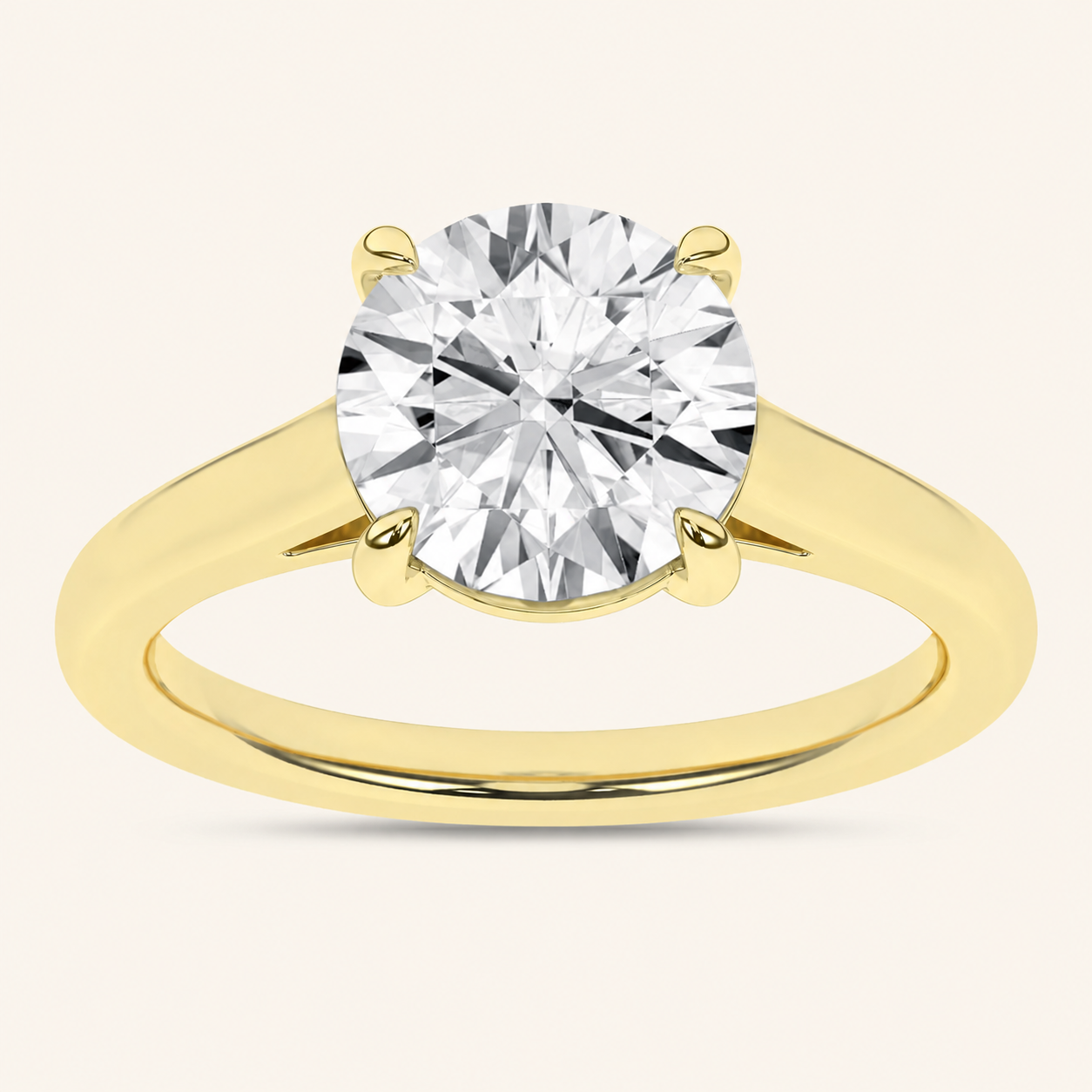 0.50CT Round Cut Lab Grown Diamond Solitaire Ring