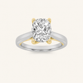 1CT Elongated Cushion Cut Lab Grown Diamond Engagement Ring