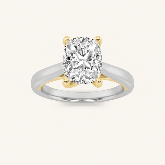 3CT Elongated Cushion Cut Lab Grown Diamond Engagement Ring