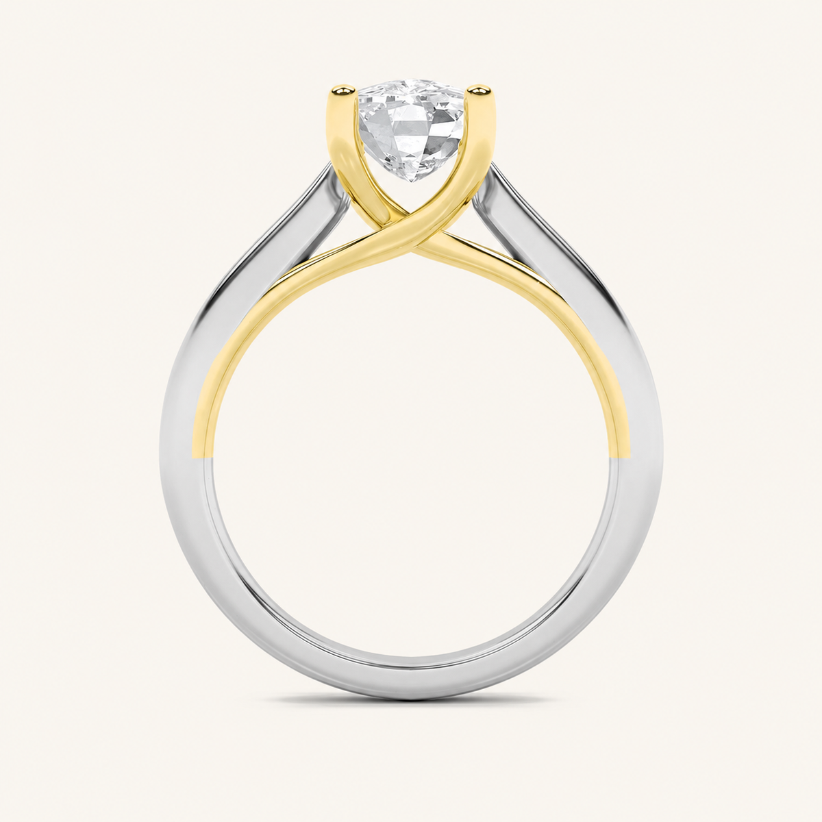 2.5CT Elongated Cushion Cut Lab Grown Diamond Engagement Ring
