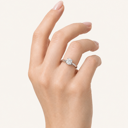 0.50CT Round Cut Lab Grown Diamond Solitaire Ring