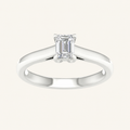 0.50CT Emerald Cut Lab Grown Diamond Solitaire Ring