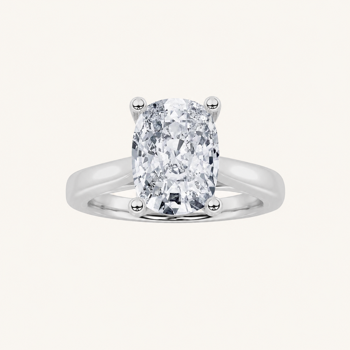 2CT Elongated Cushion Cut Lab Grown Diamond Engagement Ring