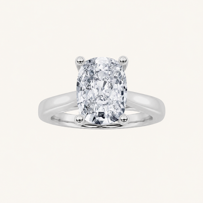 2CT Elongated Cushion Cut Lab Grown Diamond Engagement Ring