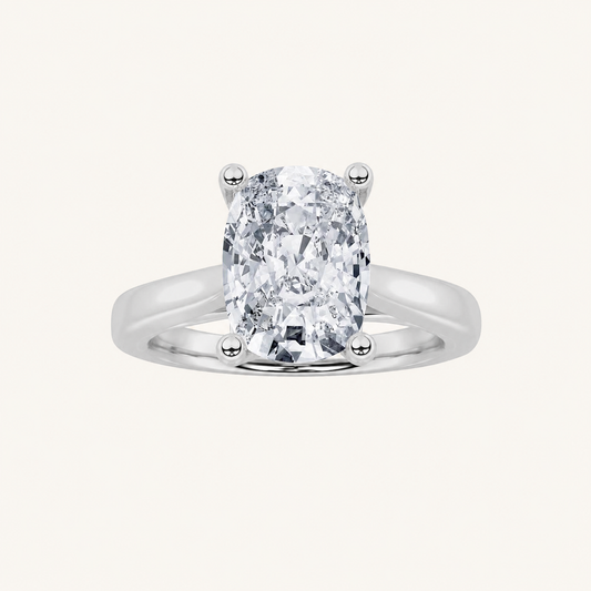 2CT Elongated Cushion Cut Lab Grown Diamond Engagement Ring