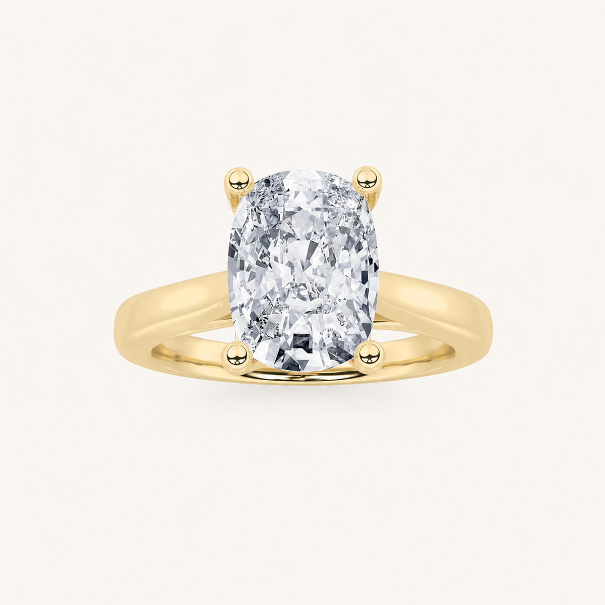2CT Elongated Cushion Cut Lab Grown Diamond Engagement Ring