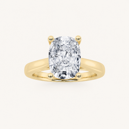 2CT Elongated Cushion Cut Lab Grown Diamond Engagement Ring