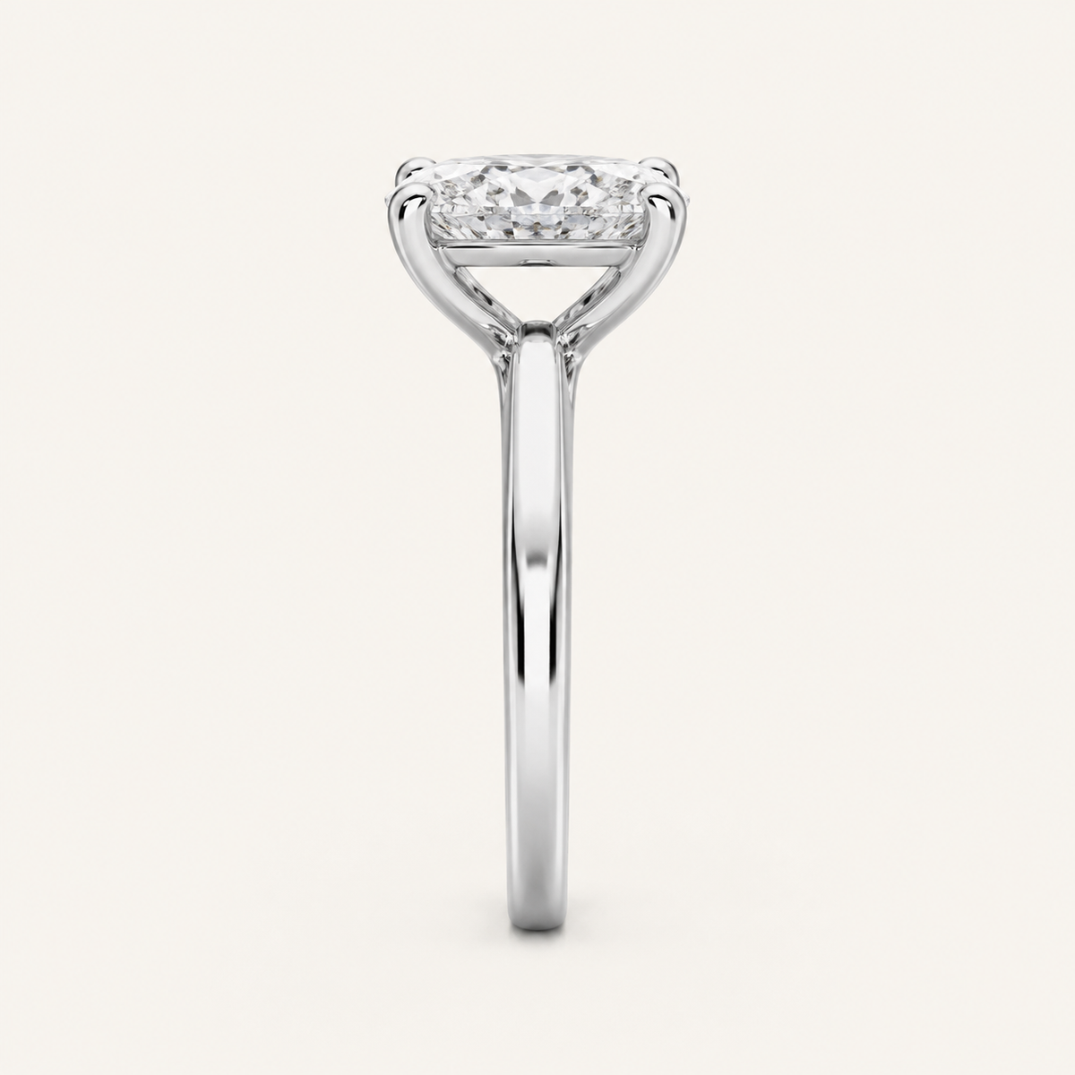 2CT Elongated Cushion Cut Lab Grown Diamond Engagement Ring