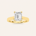 2CT Emerald Cut Lab Grown Diamond Engagement Ring