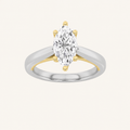 1CT Marquise Cut Lab Grown Diamond Engagement Ring