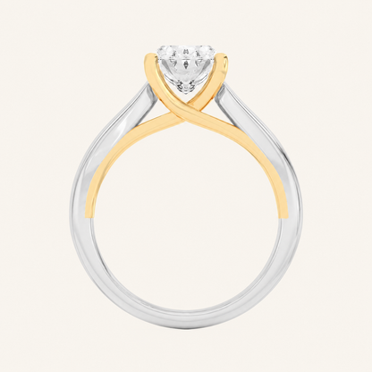 2CT Oval Cut Lab Grown Diamond Engagement Ring