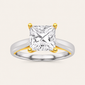 1CT Princess Cut Lab Grown Diamond Engagement Ring