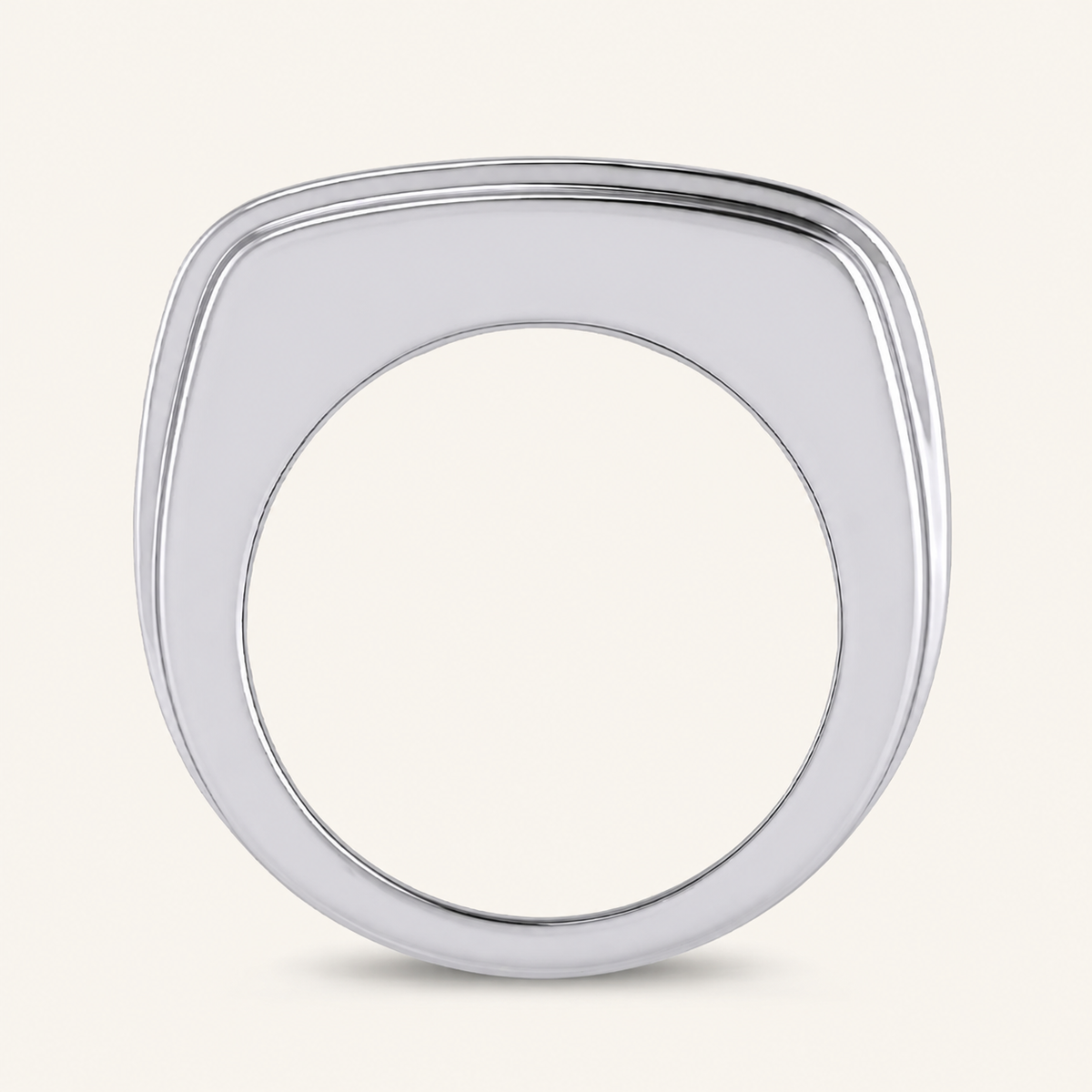 2CT Round Cut Certified Lab Grown Diamond Men's Band