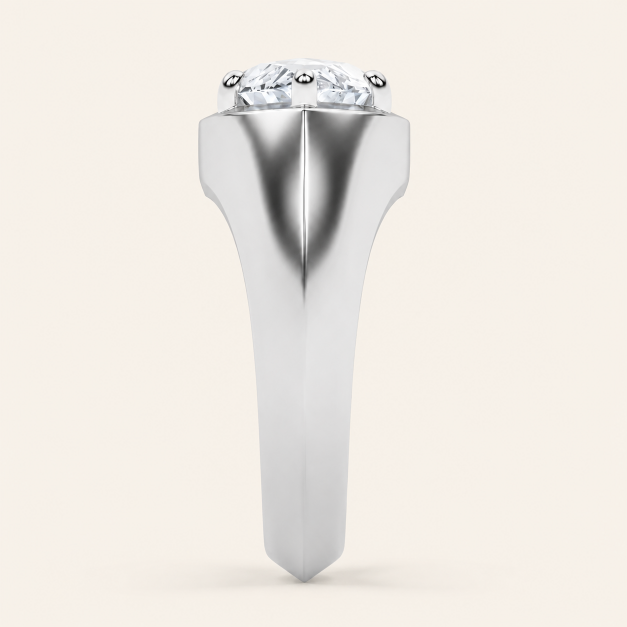 2CT Marquise Cut Lab Grown Diamond East West Solitaire Ring