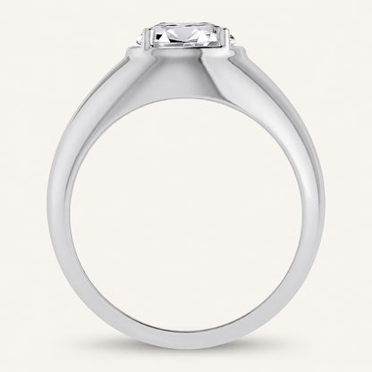 2CT Round Cut Certified Lab Grown Diamond Men's Band