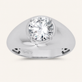 2CT Round Cut Certified Lab Grown Diamond Men's Band
