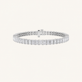 16.75CT Emerald Cut Lab Grown Diamond Tennis Bracelet