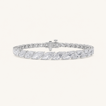 13CT Marquise Cut Lab Grown Diamond Tennis Bracelet