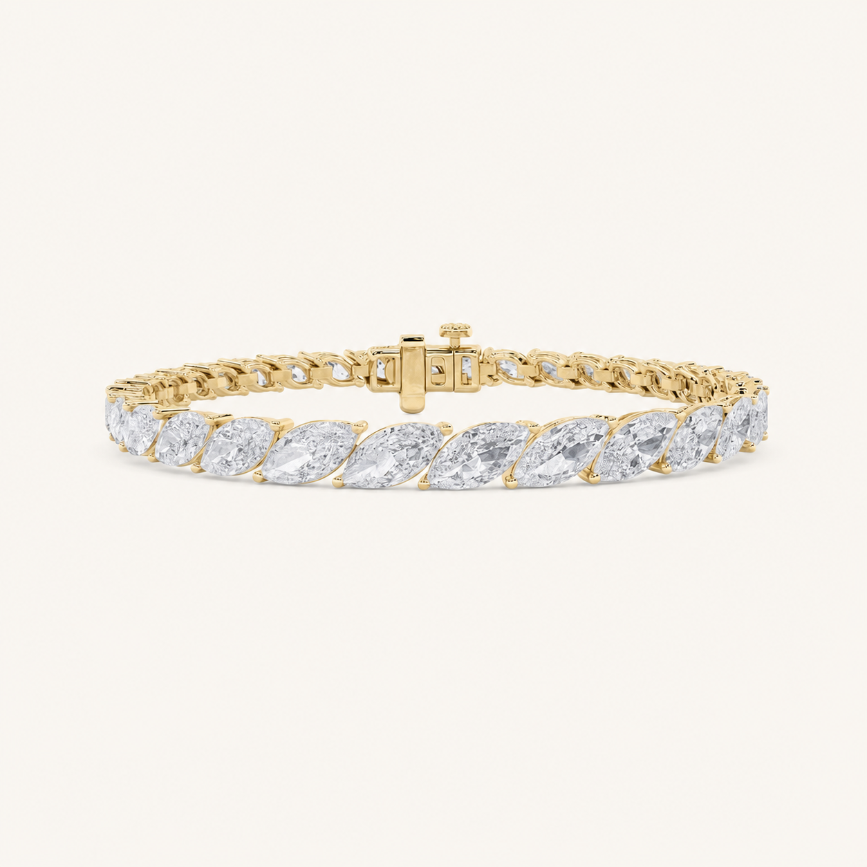 13CT Marquise Cut Lab Grown Diamond Tennis Bracelet