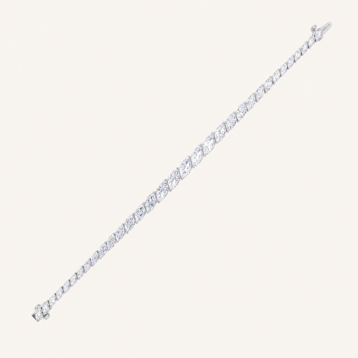 13CT Marquise Cut Lab Grown Diamond Tennis Bracelet
