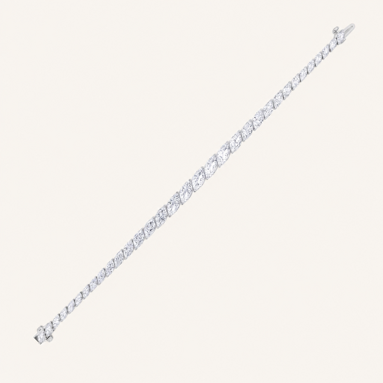 13CT Marquise Cut Lab Grown Diamond Tennis Bracelet