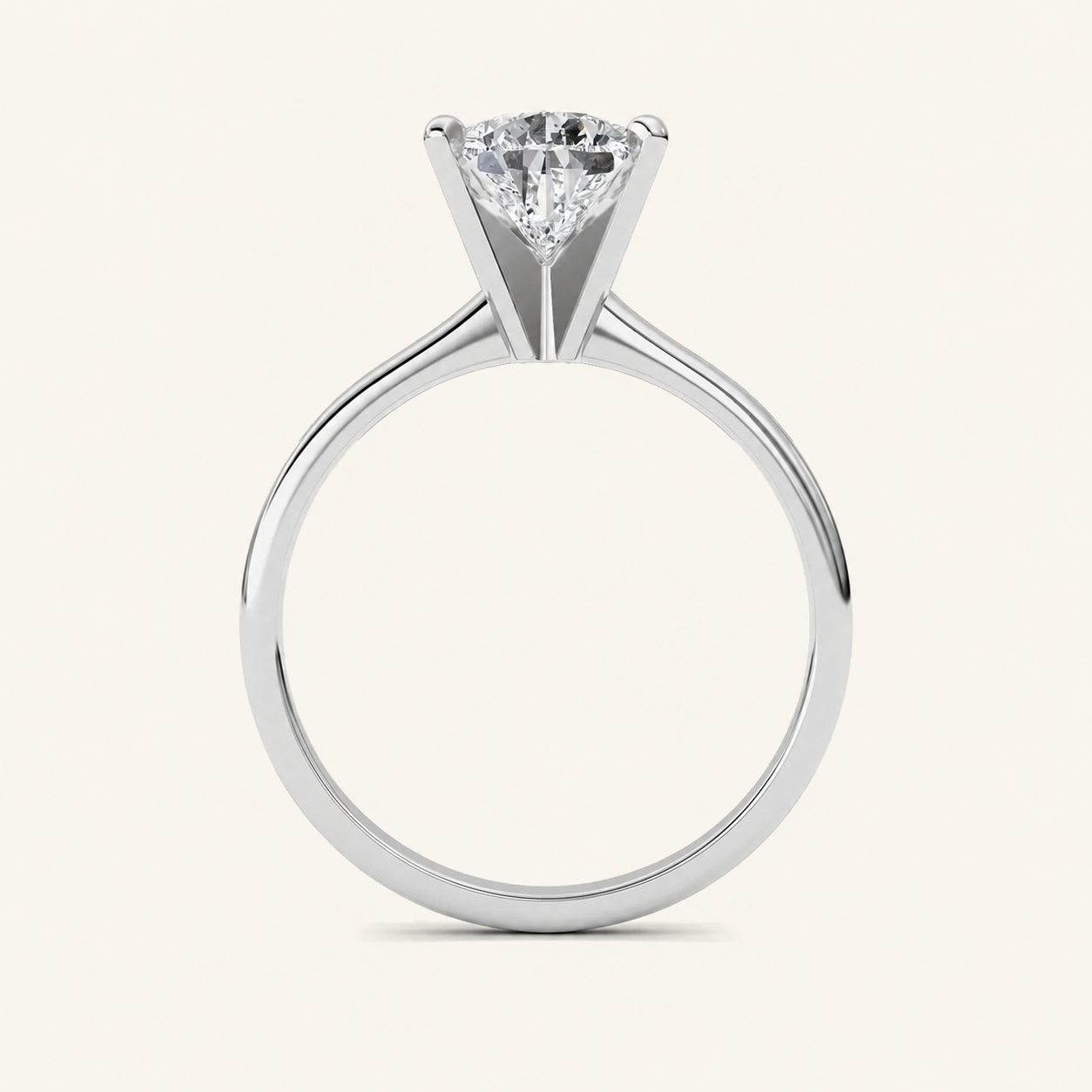 2CT Pear Cut Lab Grown Diamond Solitaire Ring