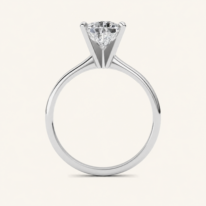 2CT Pear Cut Lab Grown Diamond Solitaire Ring