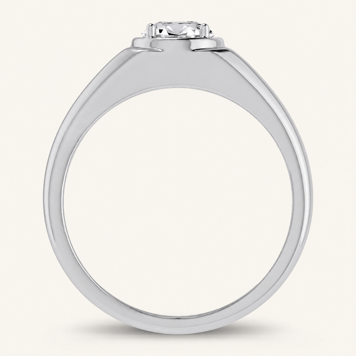1.00CT Round Cut Lab Grown Diamond Solitaire Men's Ring