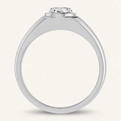 1.00CT Round Cut Lab Grown Diamond Solitaire Men's Ring