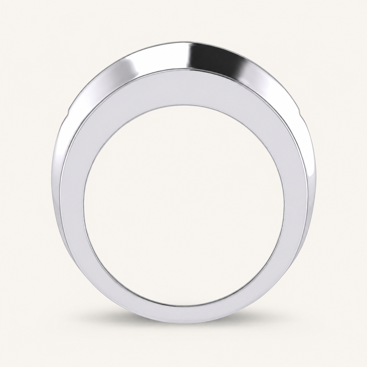 2CT Round Cut Lab Grown Diamond Men's Band