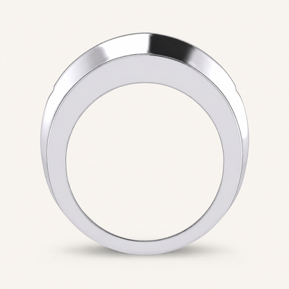 2CT Round Cut Lab Grown Diamond Men's Band