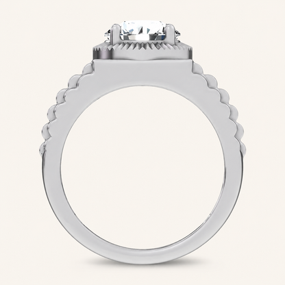 2.00CT Round Cut Certified Lab Grown Diamond Solitaire Men's Ring