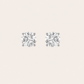 4CT Round Cut Lab Grown Diamond Stud Earrings