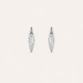 1CT Marquise Cut Lab Grown Diamond Solitaire Huggie Earrings