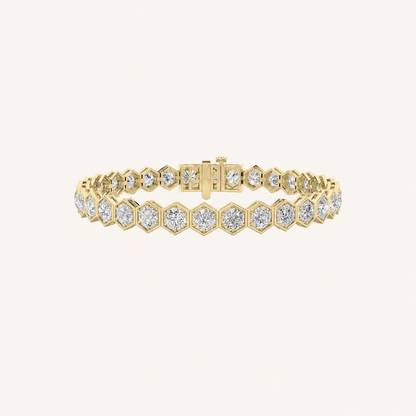 10CT Round Cut Lab Grown Diamond Tennis Bracelet