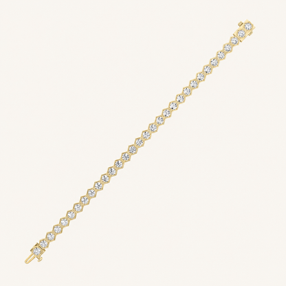 10CT Round Cut Lab Grown Diamond Tennis Bracelet