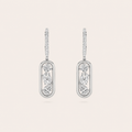 1.5CT Mixed Cut Lab Grown Diamond Paperclip Dangle Earrings