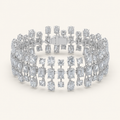 34.5CT Mixed Cut Lab Grown Diamond Statement Bracelet