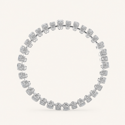 34.5CT Mixed Cut Lab Grown Diamond Statement Bracelet