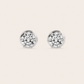 3CT Round Cut Lab Grown Diamond Hidden Halo Stud Earrings
