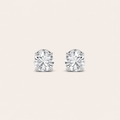 2CT Round Cut Lab Grown Diamond Hidden Halo Stud Earrings