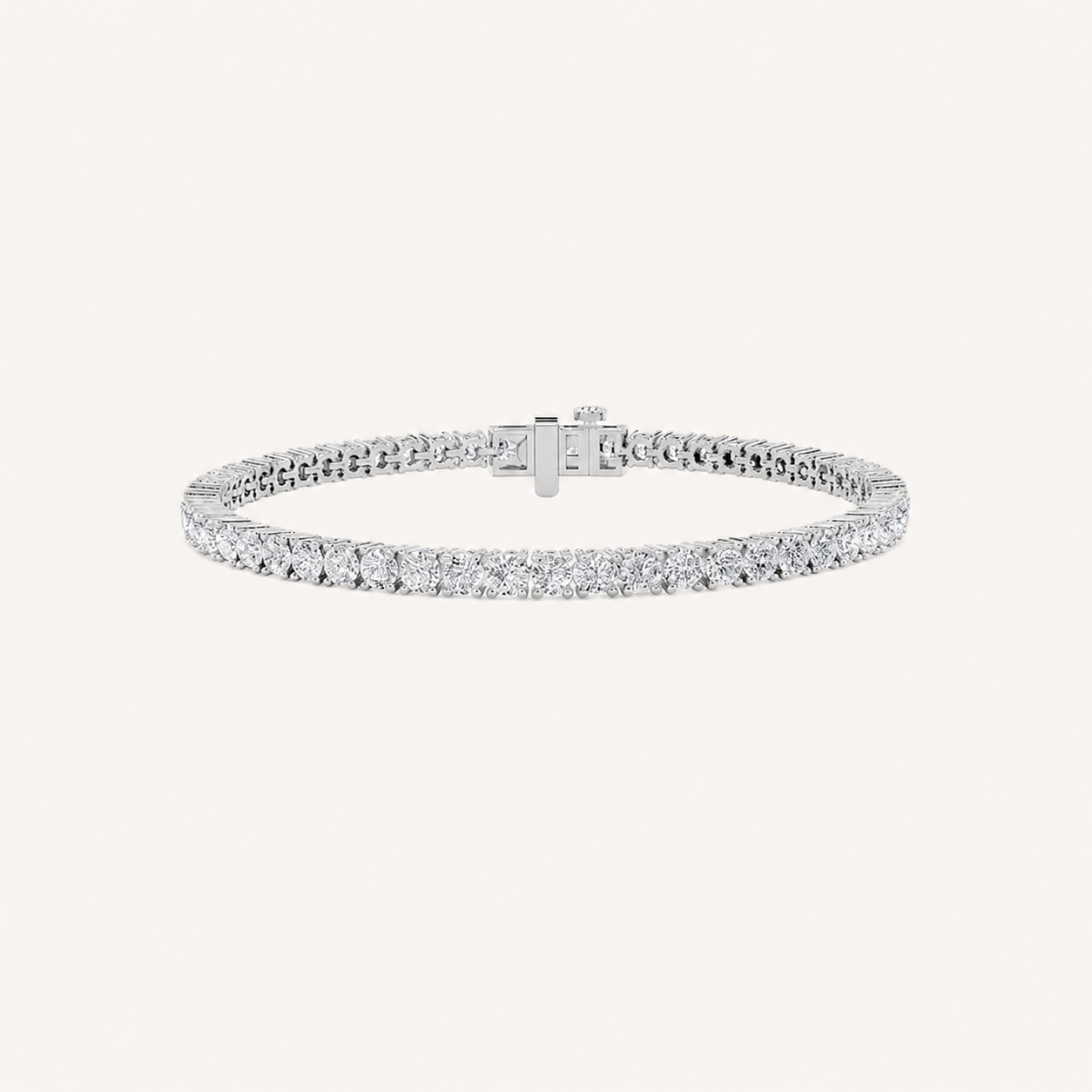 7CT Round Cut Lab Grown Diamond Tennis Bracelet