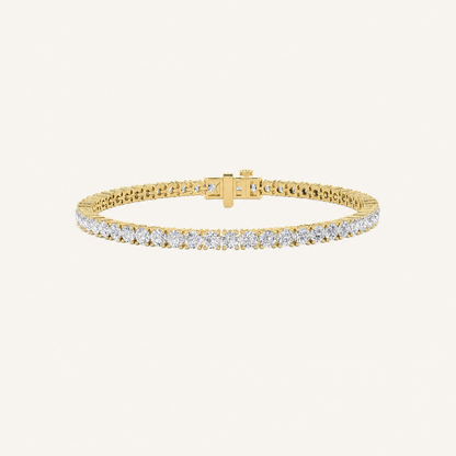 7CT Round Cut Lab Grown Diamond Tennis Bracelet
