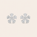 1.5CT Pear Cut Lab Grown Diamond Floral Earrings