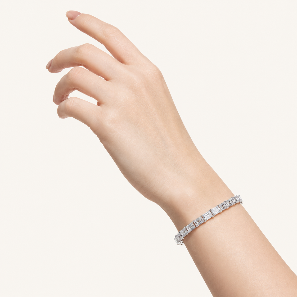 7CT Emerald Cut Lab Grown Diamond Tennis Bracelet
